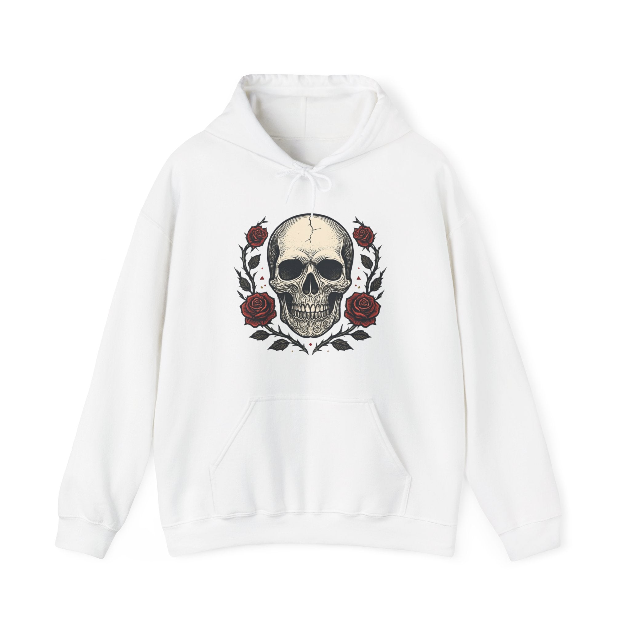 Skull & Roses Hoodie — "High Playa" Graphic Pullover